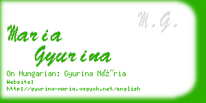 maria gyurina business card